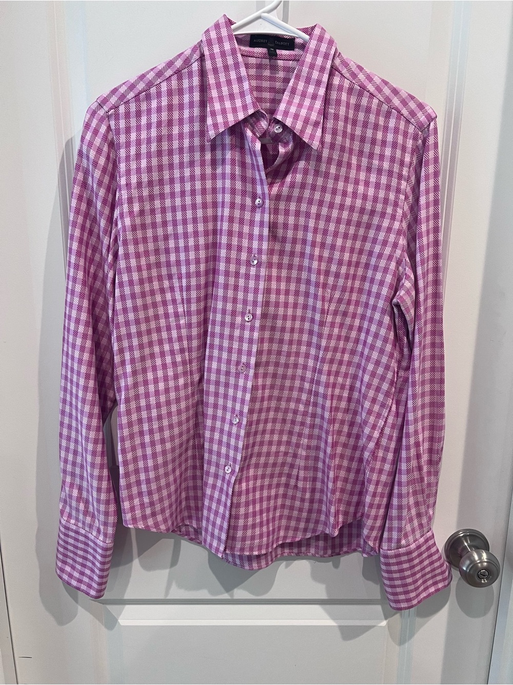 Audrey Talbott Checkered Gingham Shirt Size Medium